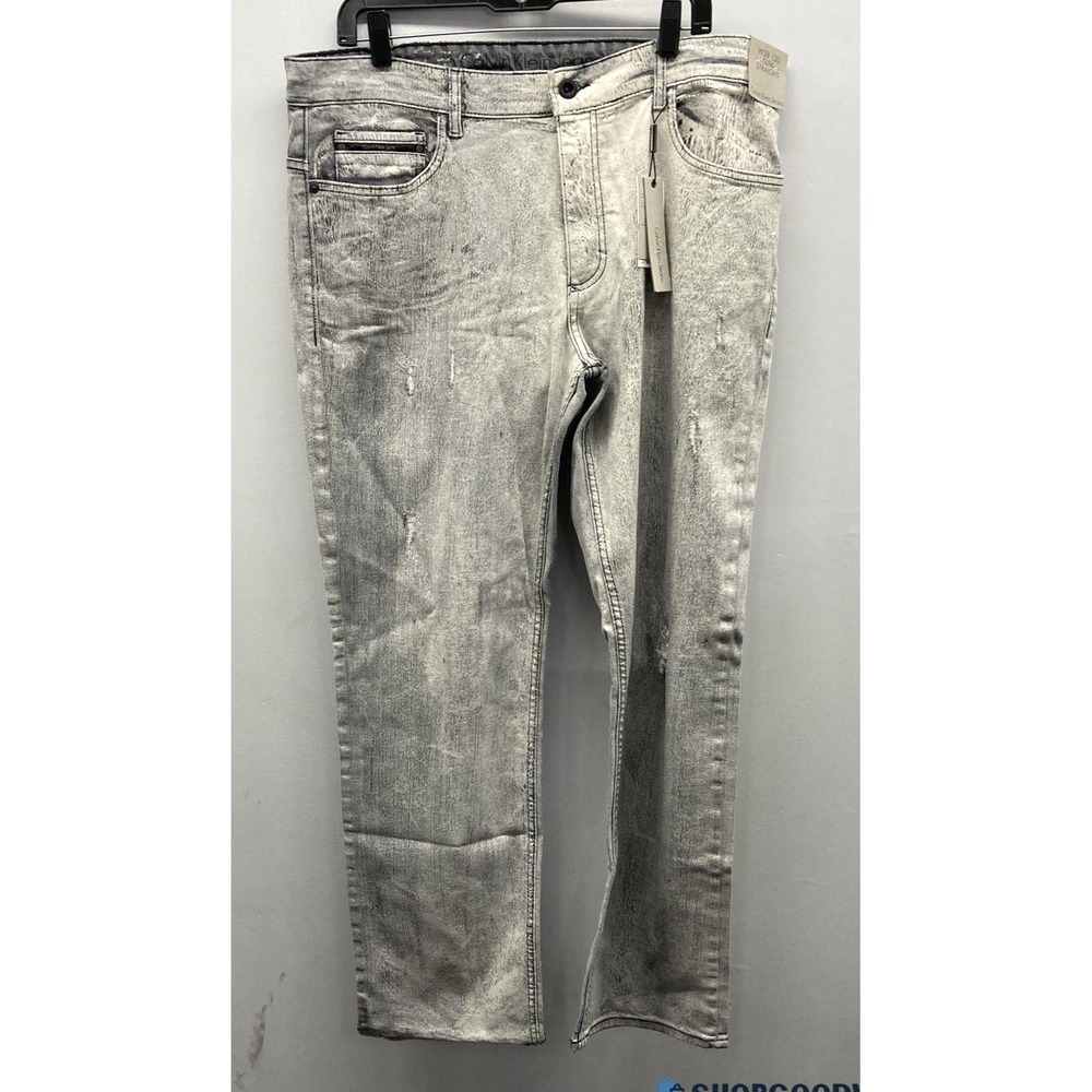 Calvin Klein Men's Slim Straight Jeans Pavement Grey Blasted SZ 38/30 NWT